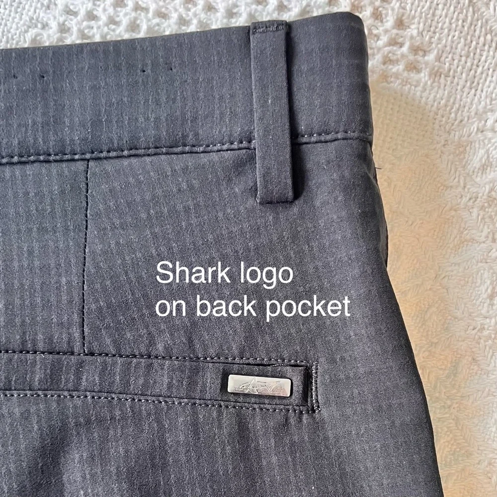 Greg Norman Collection Black Flat Front Performance Shorts - Picture 8 of 9